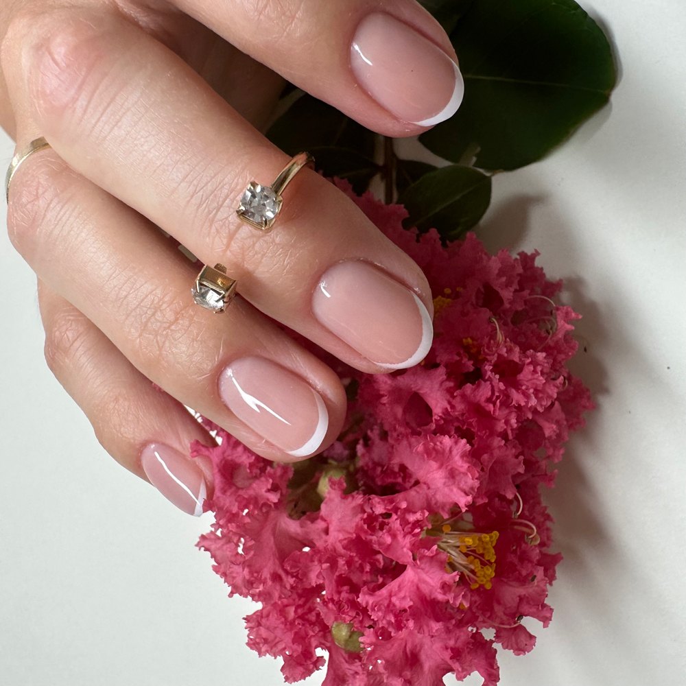 Soft French manicure from KC Nails Miami’s service portfolio